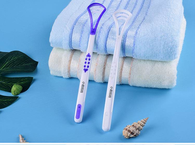 Plastic tongue scraper - Mubimart