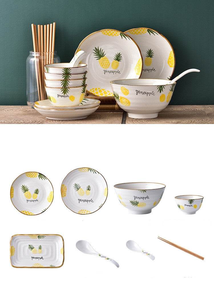 Plate Dish Plate Household Ceramic Dish Dinner Plate Net Celebrity Creative Square Plate Japanese Disc Tableware Set - Mubimart
