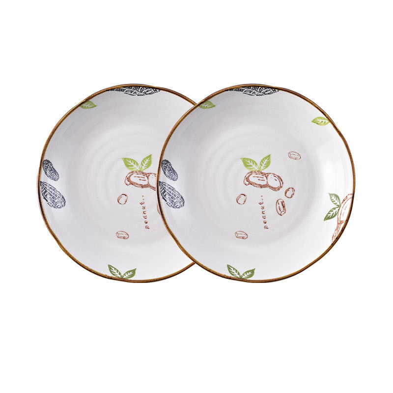 Plate Dish Plate Household Ceramic Dish Dinner Plate Net Celebrity Creative Square Plate Japanese Disc Tableware Set - Mubimart -  