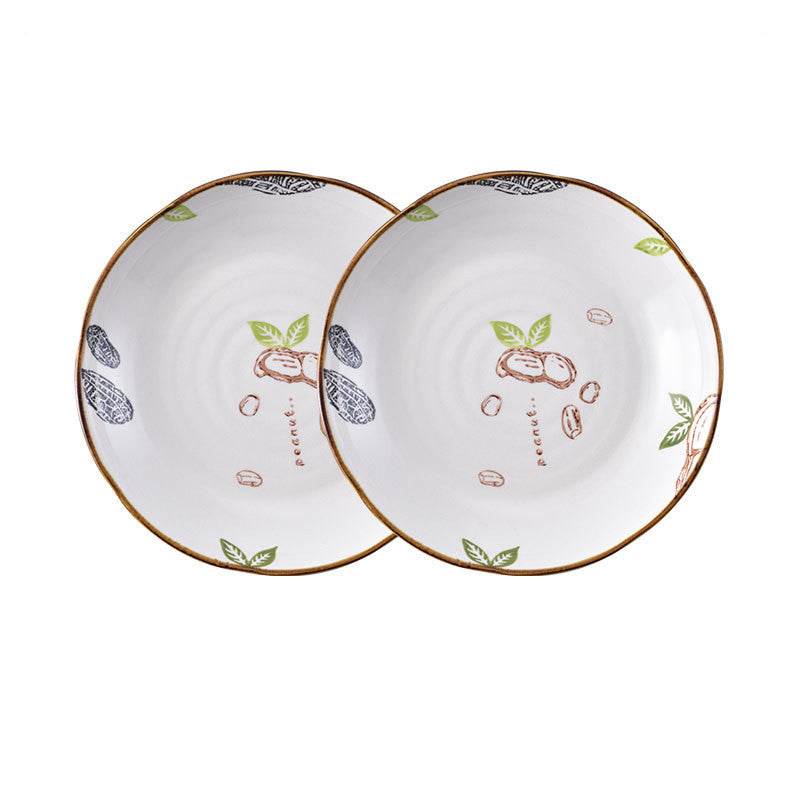 Plate Dish Plate Household Ceramic Dish Dinner Plate Net Celebrity Creative Square Plate Japanese Disc Tableware Set - Mubimart