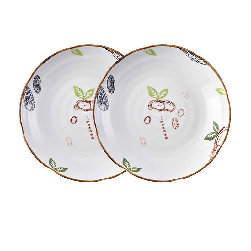 Plate Dish Plate Household Ceramic Dish Dinner Plate Net Celebrity Creative Square Plate Japanese Disc Tableware Set - Mubimart -  