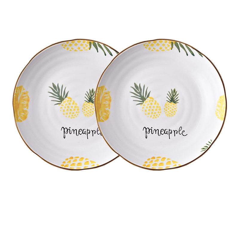 Plate Dish Plate Household Ceramic Dish Dinner Plate Net Celebrity Creative Square Plate Japanese Disc Tableware Set - Mubimart