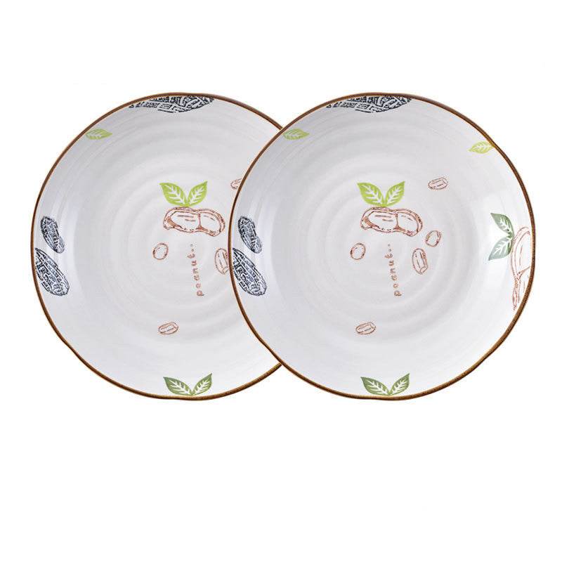 Plate Dish Plate Household Ceramic Dish Dinner Plate Net Celebrity Creative Square Plate Japanese Disc Tableware Set - Mubimart