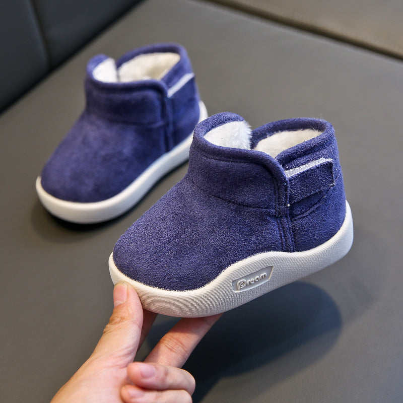 Plus velvet baby toddler shoes - Mubimart -  