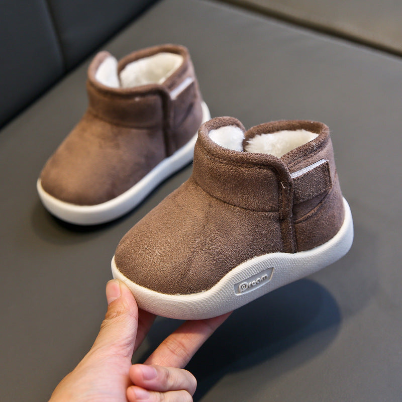 Plus velvet baby toddler shoes - Mubimart -  