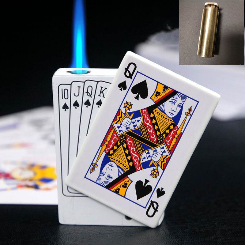 Poker Gas Lighters Poker Lighter Creative Gift Lighter Poker Lighter - Mubimart