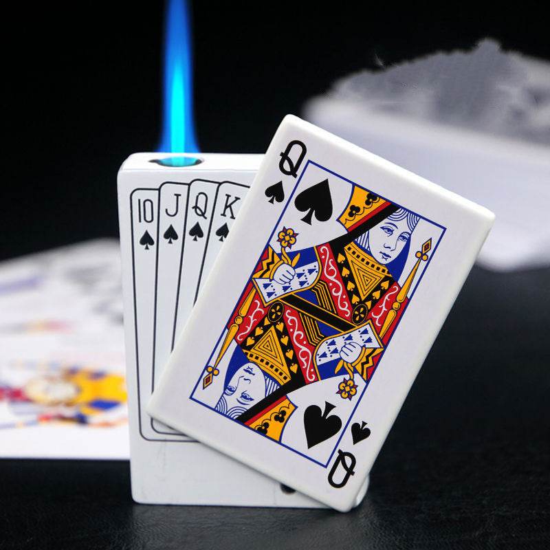 Poker Gas Lighters Poker Lighter Creative Gift Lighter Poker Lighter - Mubimart