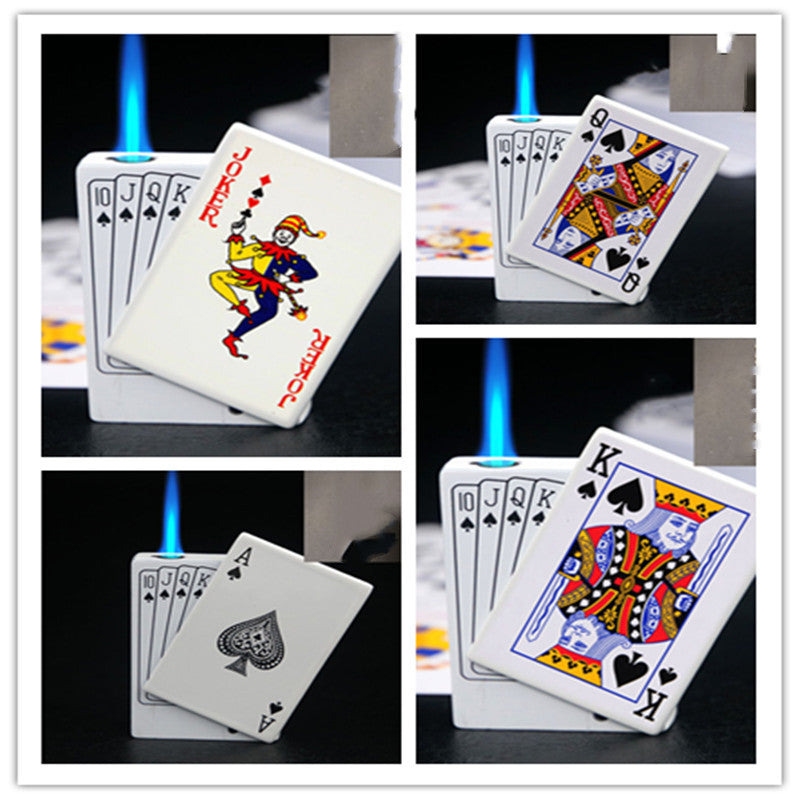 Poker Gas Lighters Poker Lighter Creative Gift Lighter Poker Lighter - Mubimart -  