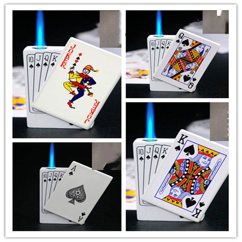 Poker Gas Lighters Poker Lighter Creative Gift Lighter Poker Lighter - Mubimart