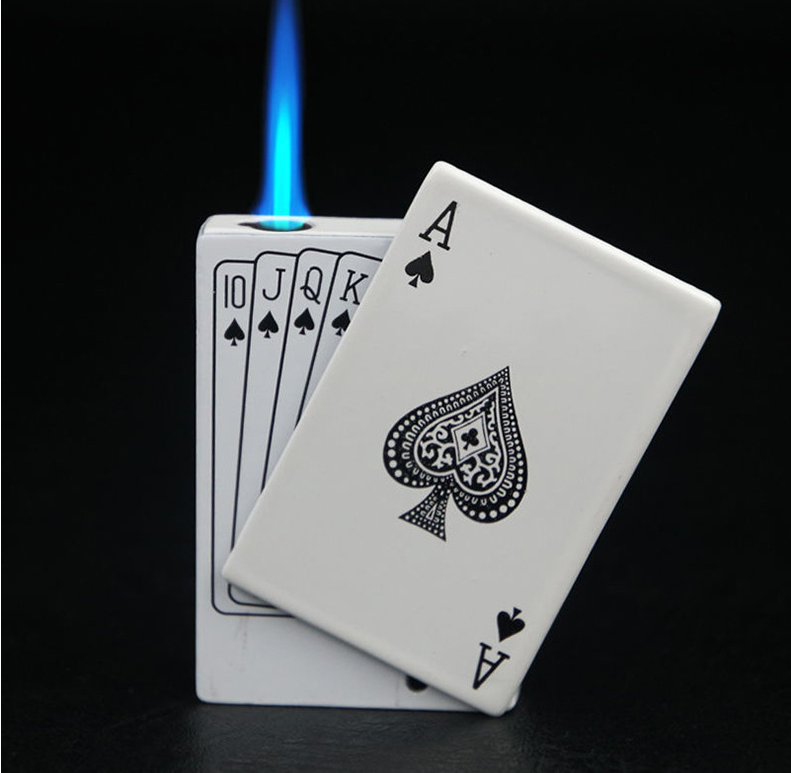 Poker Gas Lighters Poker Lighter Creative Gift Lighter Poker Lighter - Mubimart -  