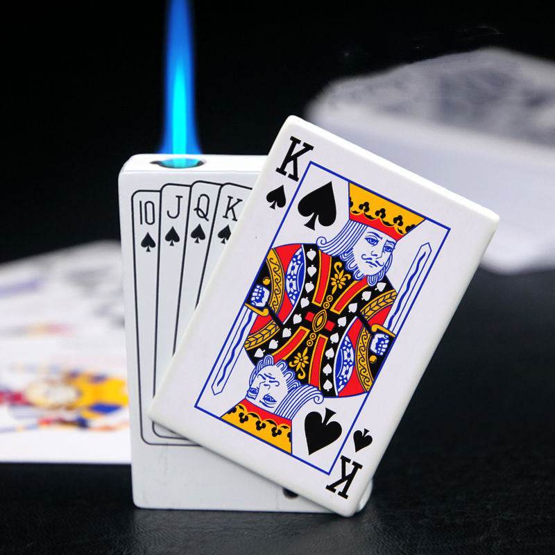 Poker Gas Lighters Poker Lighter Creative Gift Lighter Poker Lighter - Mubimart