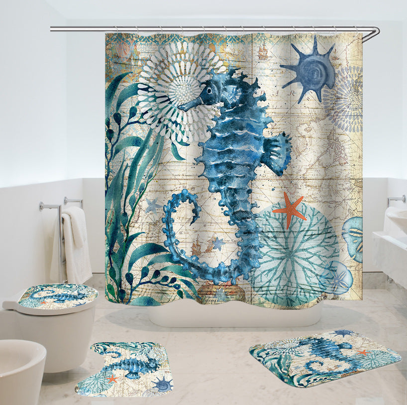 Polyester Waterproof Shower Curtain Partition Curtain - Mubimart -  