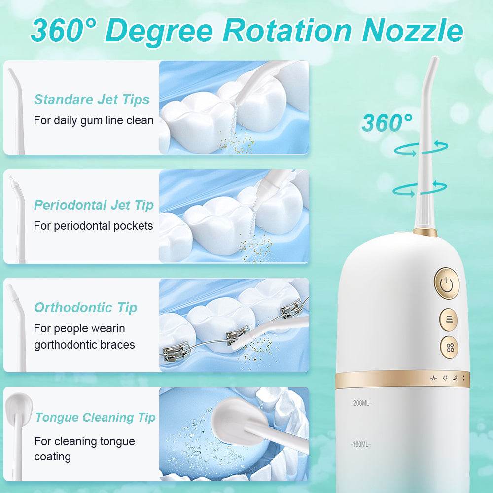 Portable All-in-one Dental Flosser Electric Waterproof - Mubimart