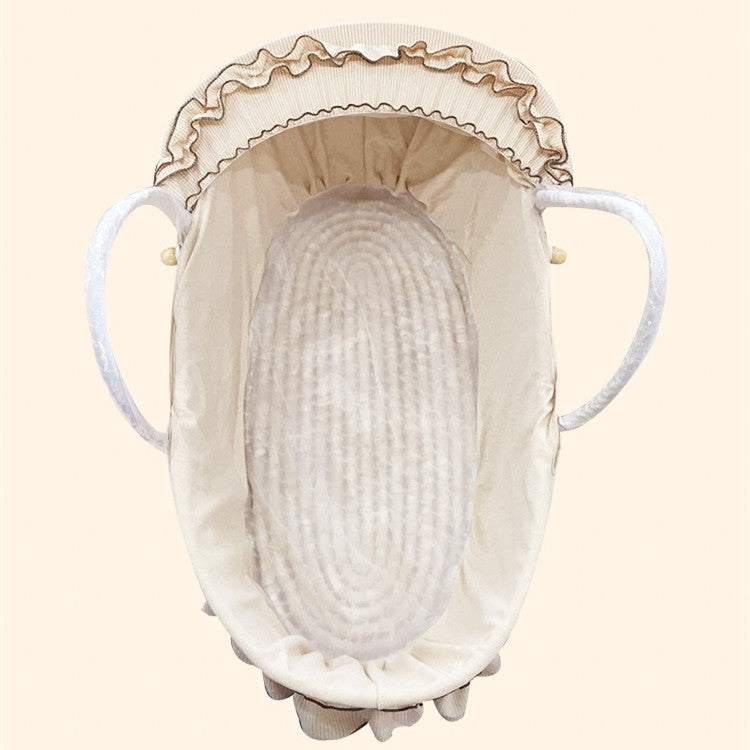 Portable Baby Basket Woven Crib - Mubimart -  