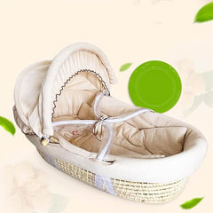 Portable Baby Basket Woven Crib - Mubimart - Crib 