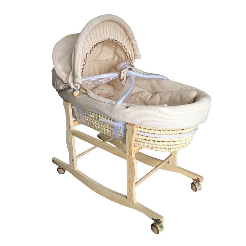 Portable Baby Basket Woven Crib - Mubimart