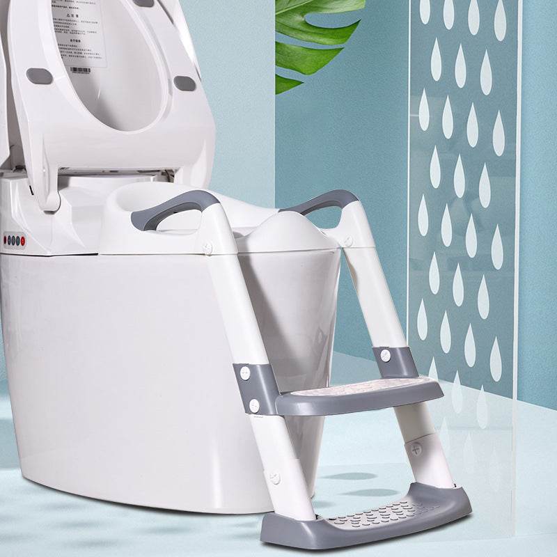Portable Baby Toilet Ladder Plastic Child Stair Handrail Toilet Seat Auxiliary Children'S Toilet - Mubimart