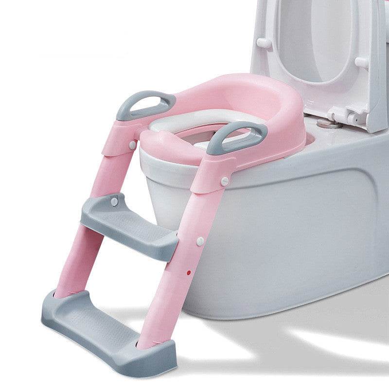 Portable Baby Toilet Ladder Plastic Child Stair Handrail Toilet Seat Auxiliary Children'S Toilet - Mubimart