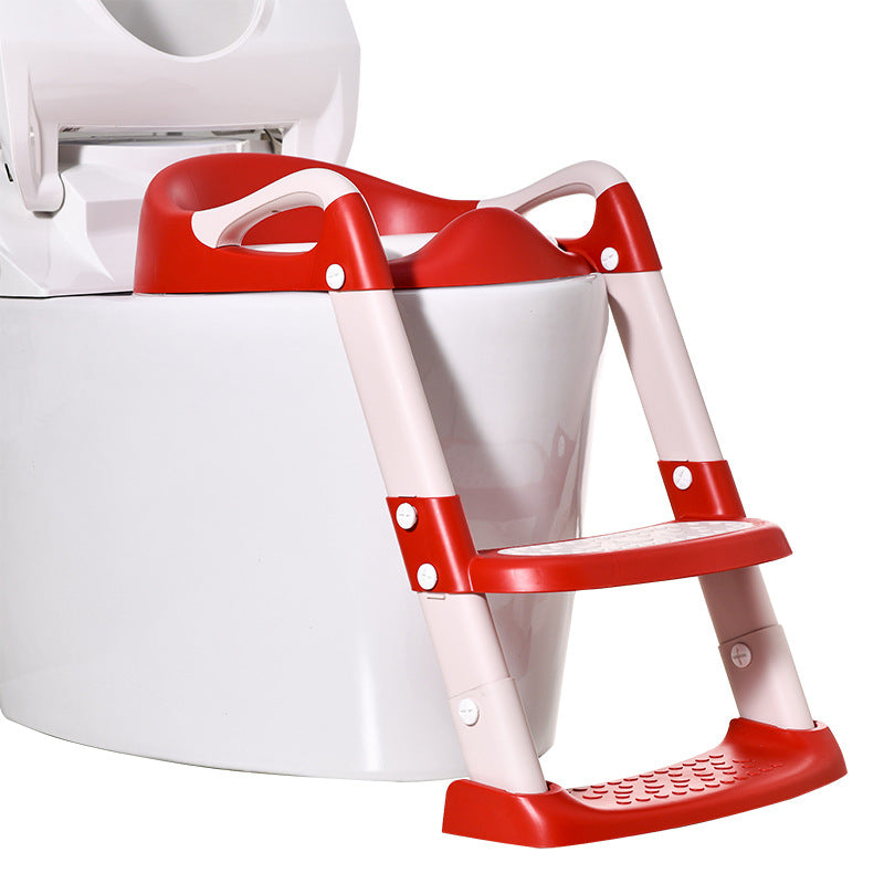 Portable Baby Toilet Ladder Plastic Child Stair Handrail Toilet Seat Auxiliary Children'S Toilet - Mubimart - Baby Toilets 