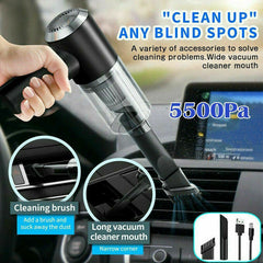 Portable Car Vacuum Cleaner, Handheld Vacuum High Power Cordless, Hand Vacuum Rechargeable Easy To Clean Car Interior, Desktop, Sofa, Keyboard, Drawer And Crevices, Small Spaces - Mubimart - Hand vacuums 