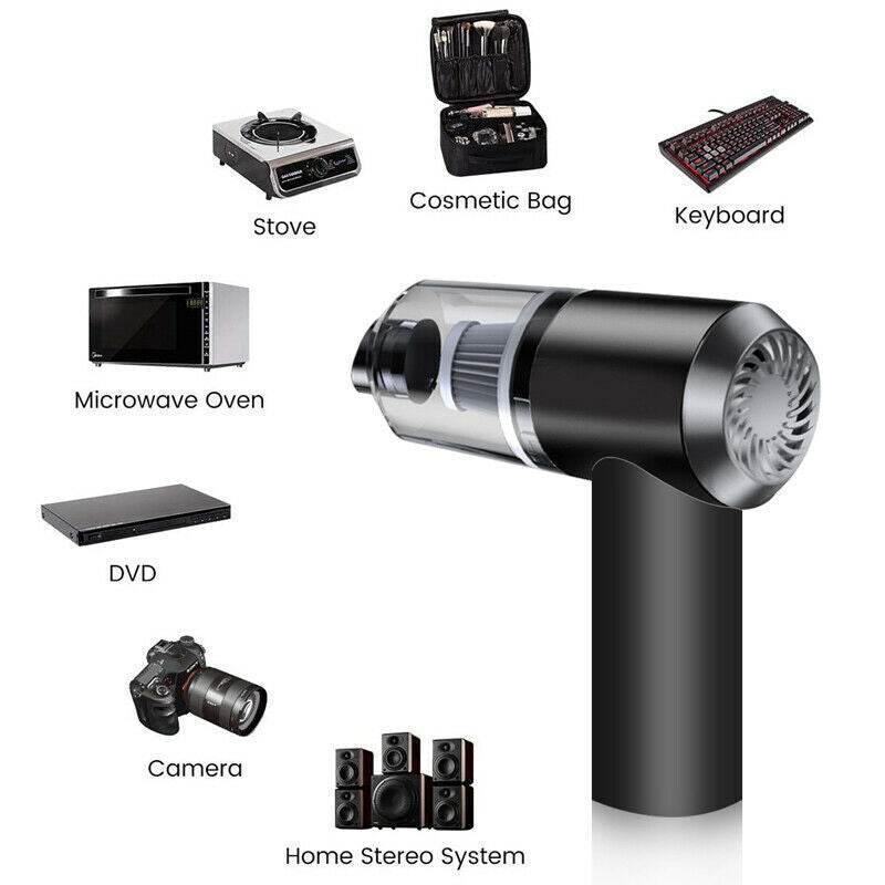 Portable Car Vacuum Cleaner, Handheld Vacuum High Power Cordless, Hand Vacuum Rechargeable Easy To Clean Car Interior, Desktop, Sofa, Keyboard, Drawer And Crevices, Small Spaces - Mubimart