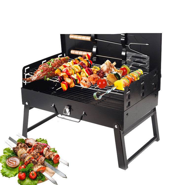 Portable Charcoal Grill Folding Box Grill - Mubimart