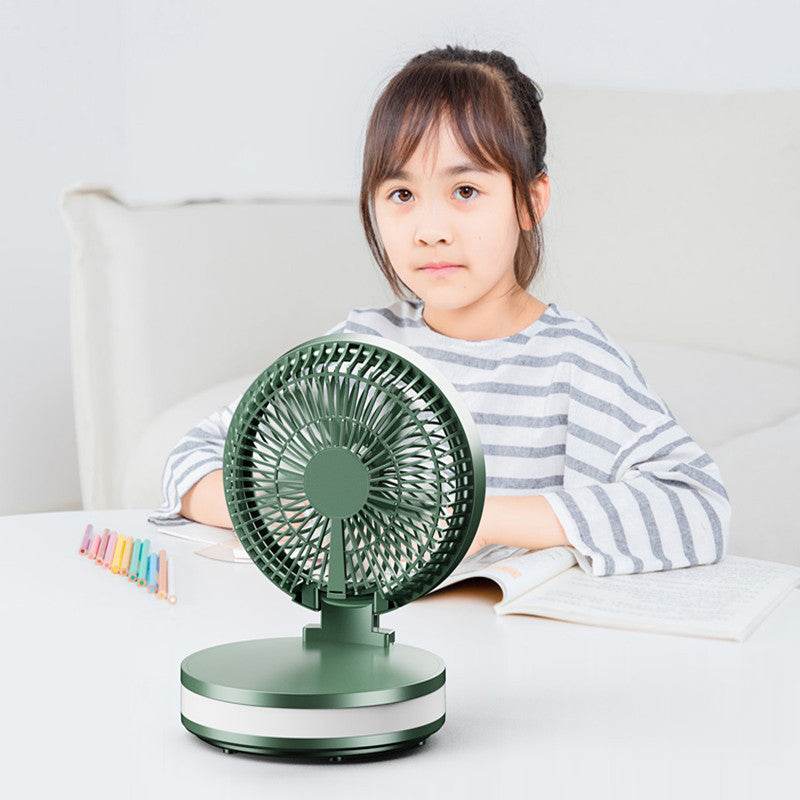 Portable Desk Electric Fan Wall Mounted Small Folding Portable Air Cooler Rechargeable Table Fan For Home Office - Mubimart