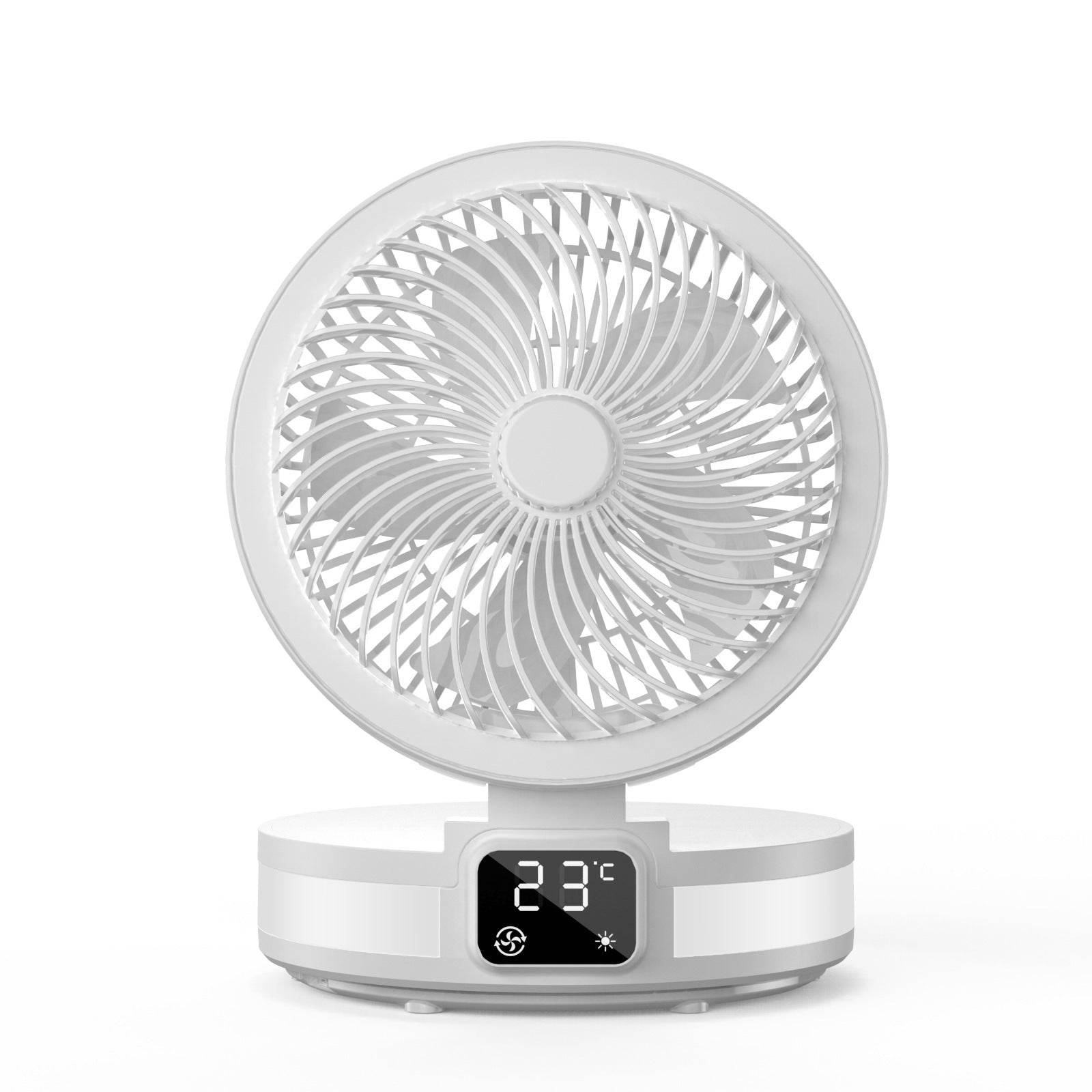 Portable Desk Electric Fan Wall Mounted Small Folding Portable Air Cooler Rechargeable Table Fan For Home Office - Mubimart