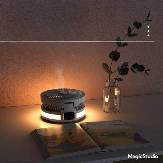 Portable Desk Electric Fan Wall Mounted Small Folding Portable Air Cooler Rechargeable Table Fan For Home Office - Mubimart