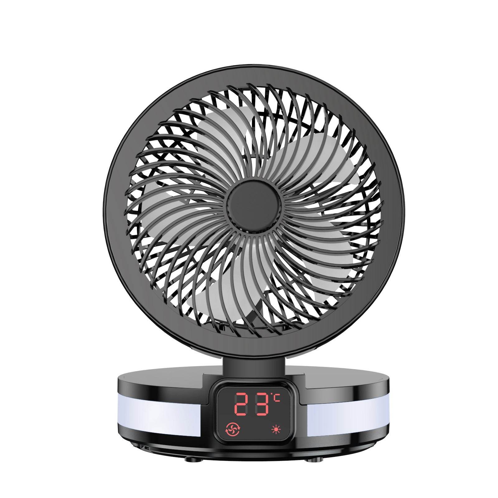 Portable Desk Electric Fan Wall Mounted Small Folding Portable Air Cooler Rechargeable Table Fan For Home Office - Mubimart