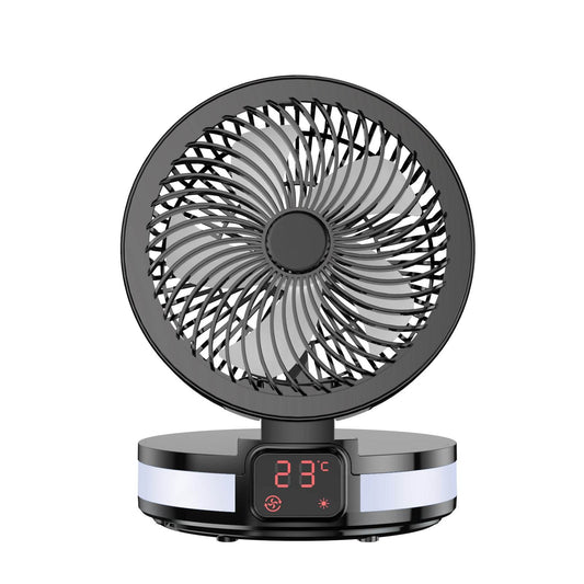 Portable Desk Electric Fan Wall Mounted Small Folding Portable Air Cooler Rechargeable Table Fan For Home Office - Mubimart