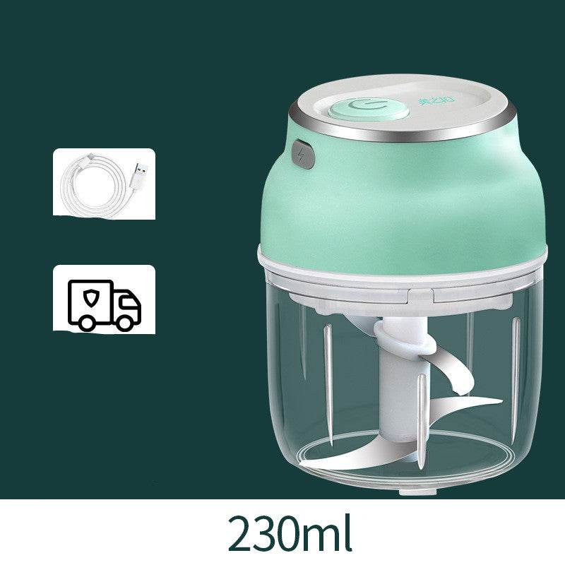 Portable Electric Mini Garlic Cutter Masher Vegetable Fruit Meat Food Chopper Grinder - Mubimart