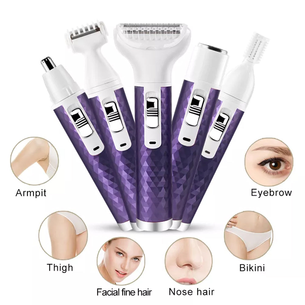 Portable Electric Razor For Women Body Nose Hair Trimmer Face Shavers Eyebrow Legs Armpit Bikini Hair Remover Women Epilator - Mubimart - Women Razor 