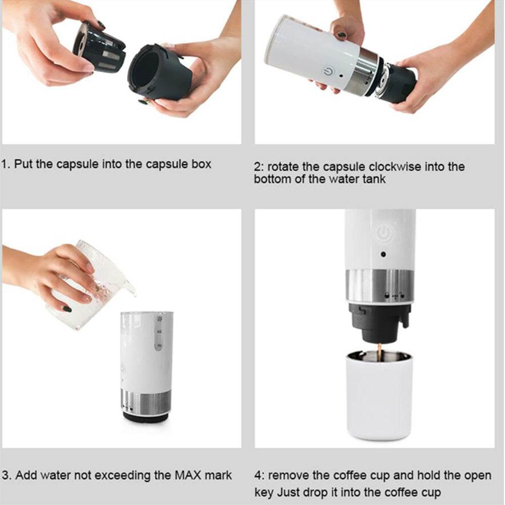 Portable Fully Automatic Coffee Machine Portable Espresso Machine Coffee Maker Coffee Machine Kitchen Gadgets - Mubimart