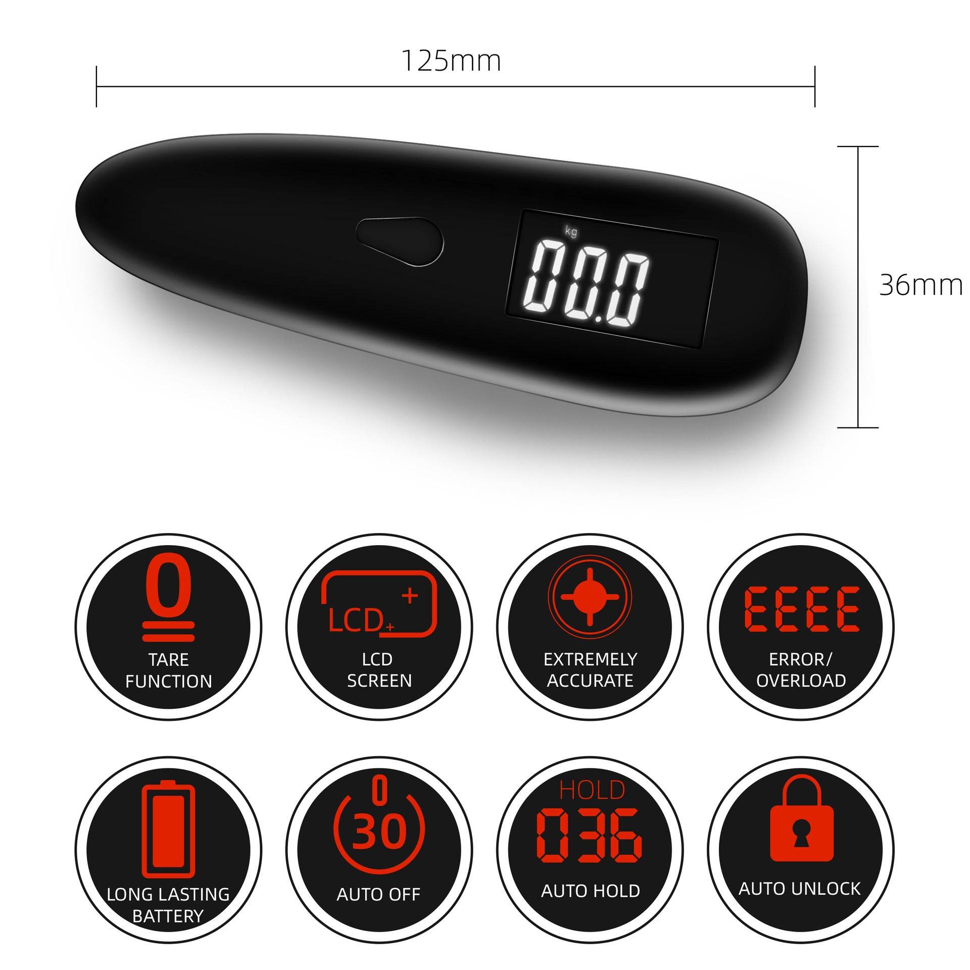 Portable Handheld Electronic Luggage Scale - Mubimart