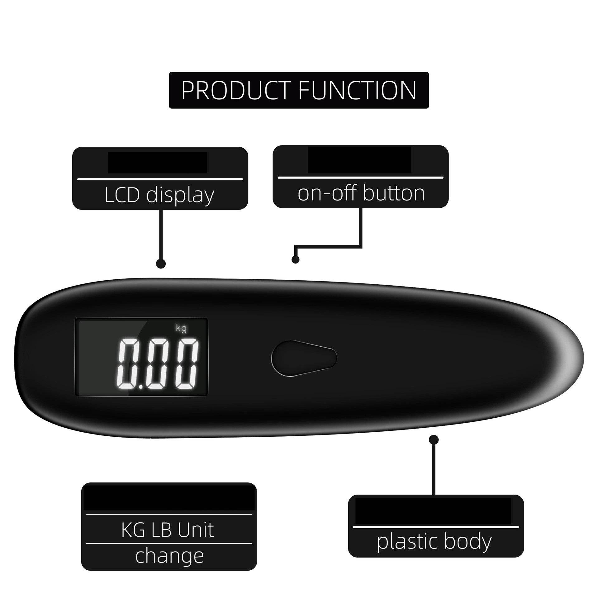 Portable Handheld Electronic Luggage Scale - Mubimart