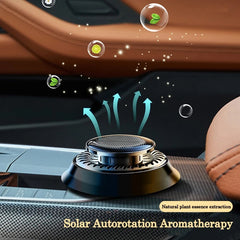 Portable Kinetic Car Air Freshener Solar Powered Double Ring Rotating Air Cleaner Perfume Fragrance Diffuser - Mubimart -  