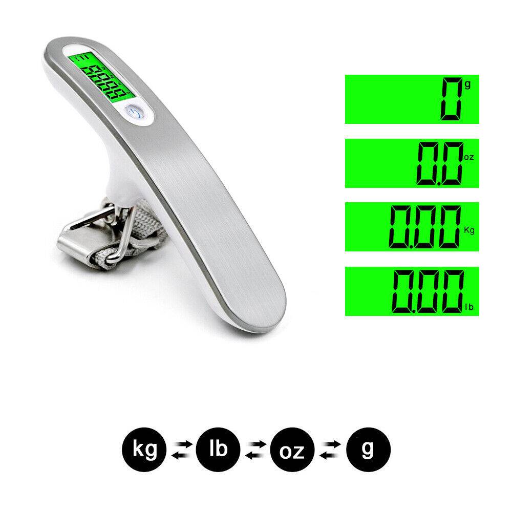 Portable LCD Digital Luggage Weight Scales Hanging Suitcase Baggage Travel Scale With Belt For Electronic Weight Tool 50kg 110lb - Mubimart