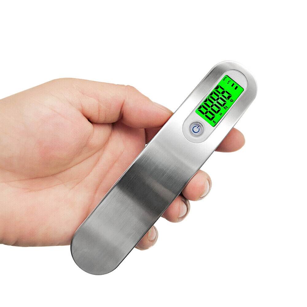 Portable LCD Digital Luggage Weight Scales Hanging Suitcase Baggage Travel Scale With Belt For Electronic Weight Tool 50kg 110lb - Mubimart