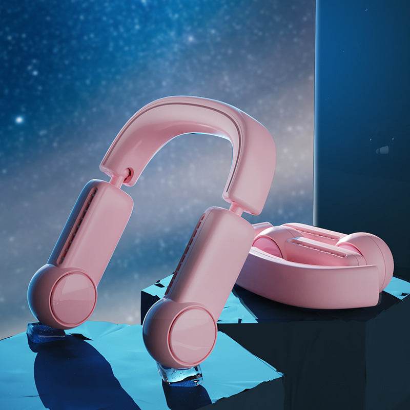Portable Mini Neck Fan Portable Bladeless Fan USB Rechargeable Leafless Hanging Fans Air Cooler Cooling Wearable Neckband Fans - Mubimart