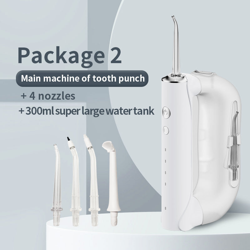 Portable Oral Irrigator 300ml Large Water Electric Irrigador Bucal Water Flosser Tooth Cleaner - Mubimart -  