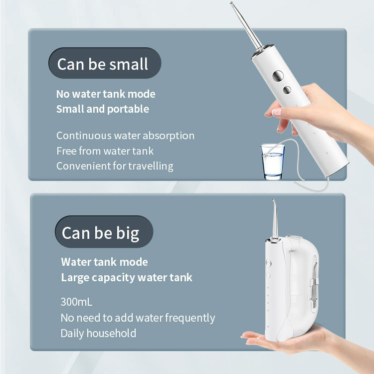 Portable Oral Irrigator 300ml Large Water Electric Irrigador Bucal Water Flosser Tooth Cleaner - Mubimart -  