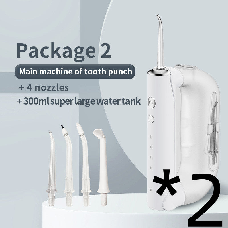 Portable Oral Irrigator 300ml Large Water Electric Irrigador Bucal Water Flosser Tooth Cleaner - Mubimart -  