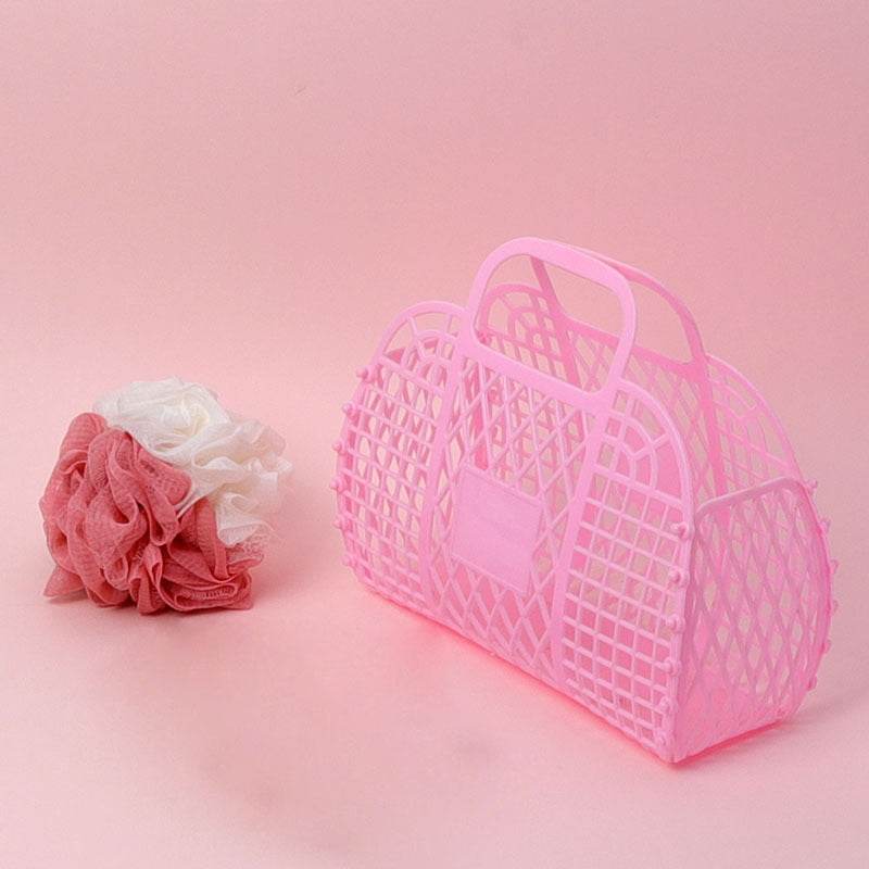 Portable Plastic Sundries Storage Basket - Mubimart
