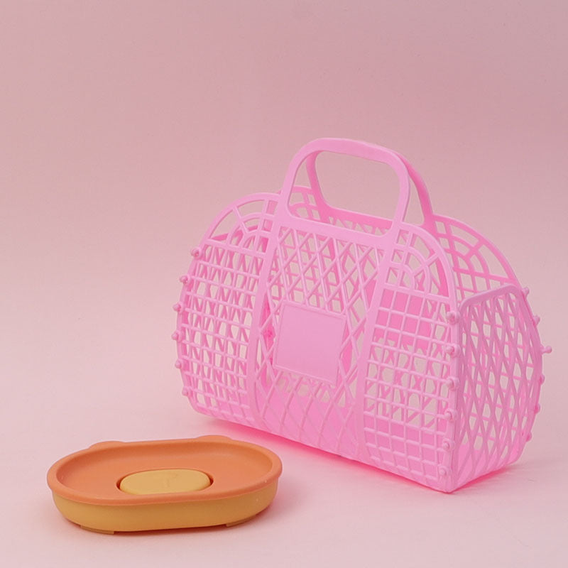 Portable Plastic Sundries Storage Basket - Mubimart -  