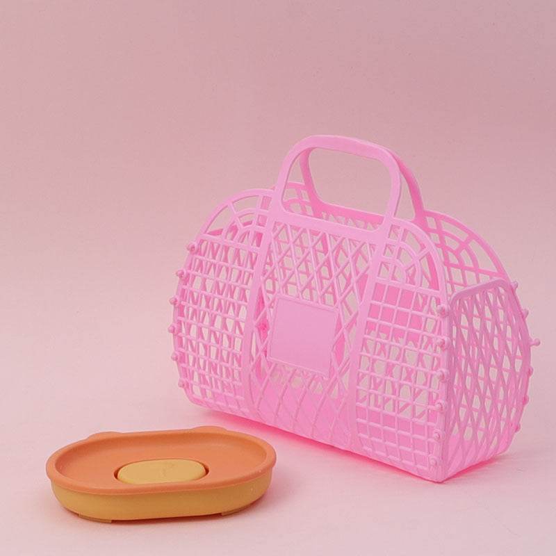 Portable Plastic Sundries Storage Basket - Mubimart