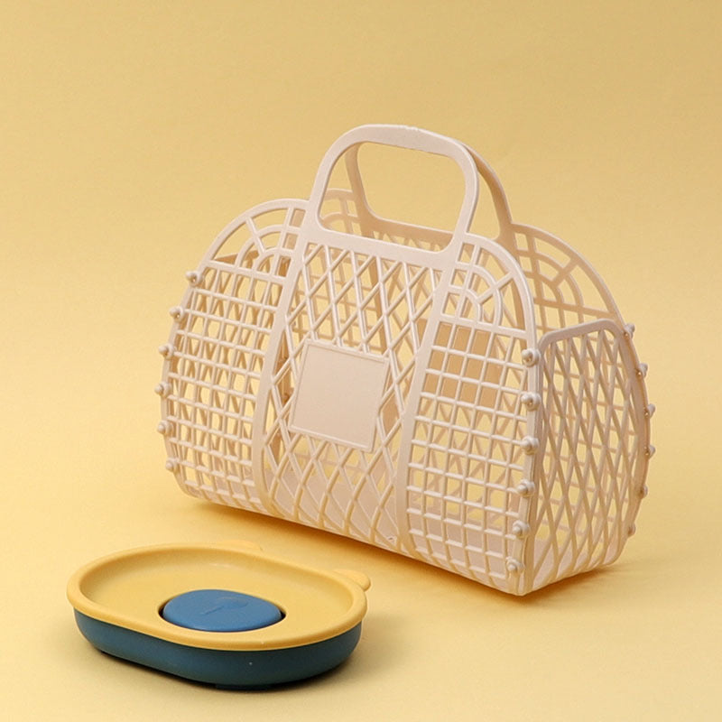 Portable Plastic Sundries Storage Basket - Mubimart -  