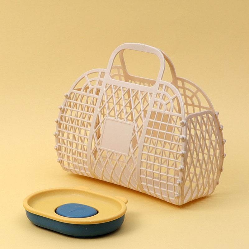 Portable Plastic Sundries Storage Basket - Mubimart