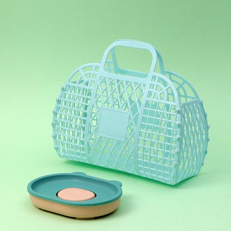 Portable Plastic Sundries Storage Basket - Mubimart