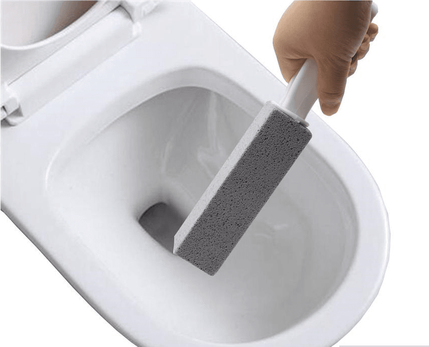Portable Pumice Stone Water Toilet Bowl Cleaner Brush Wand Tile Sinks Bathtubs 360 Degrees Cleaning Tool - Mubimart